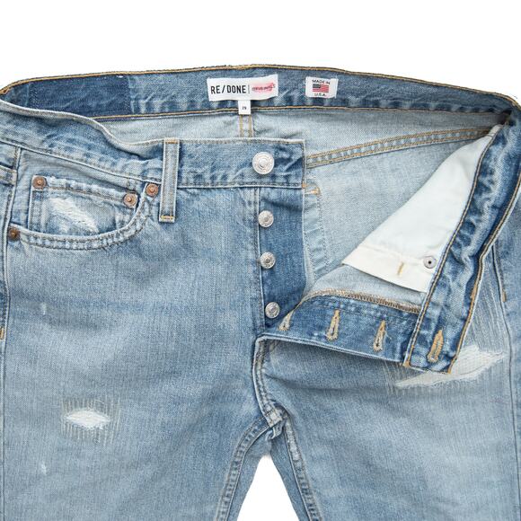 Revolve Re/Done Originals Low Rise Light Repair Skinny Size 29 - Picture 5 of 15